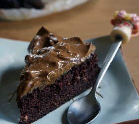 Paleo Chocolate Cake with Chocolate Mousse Icing